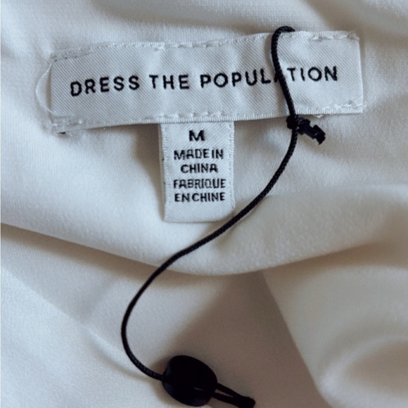 NEW Dress the Population Martie One Shoulder Ruched Bodycon Mini Dress Medium - Picture 4 of 4